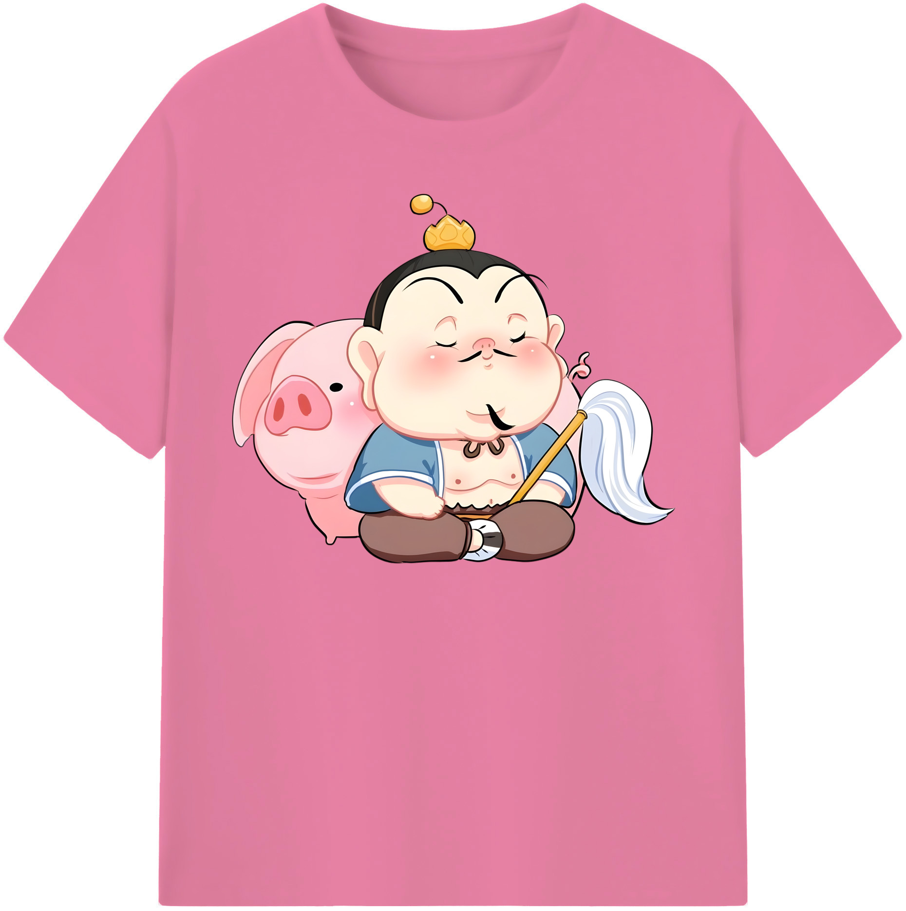 （画像用） Ne Zha 2 ナタ 魔童の大暴れ 綿100％半袖Tシャツ（フロントプリント）